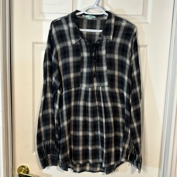 MAURICE plaid 100% cotton Tunic - Picture 1 of 11